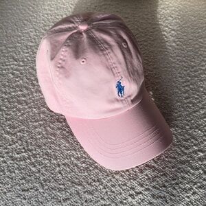 Polo by Ralph Lauren Pink Cap with Blue Logo